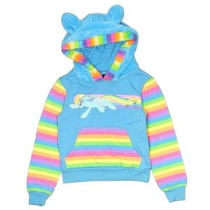 Rainbow Dash Striped Girls Kids Hoodie